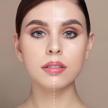 Mesauda Milano Celestial Veil Loose Setting Powder before and after