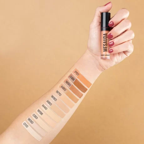 Mesauda Milano Pro Light Highly Moisturizing Fluid Concealer shades